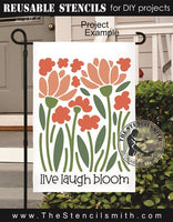 9897 Live Laugh Bloom stencil