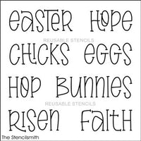 9900 Easter words stencil