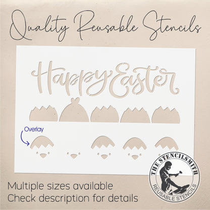 9904 Happy Easter Chicks Stencil - The Stencilsmith
