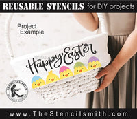 9904 Happy Easter chicks stencil