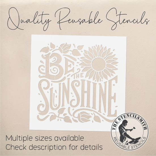 9906 Be The Sunshine Sunflower Stencil - The Stencilsmith