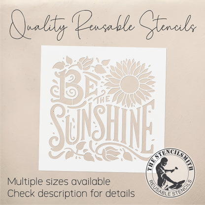 9906 Be The Sunshine Sunflower Stencil - The Stencilsmith