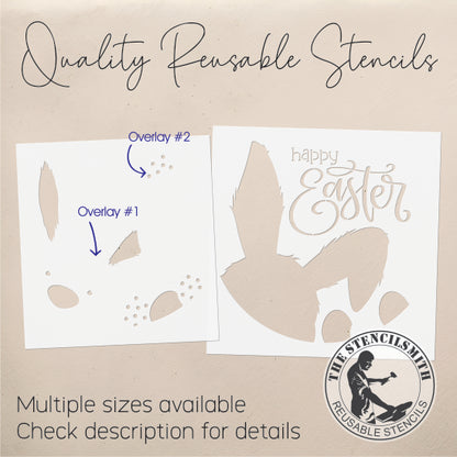 9908 Happy Easter Bunny Stencil - The Stencilsmith
