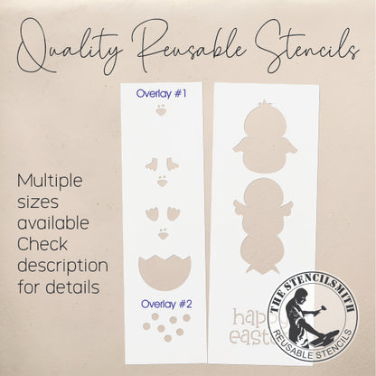 9912 Happy Easter Chick Stack Stencil - The Stencilsmith