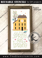 9913 spring has sprung saltbox stencil