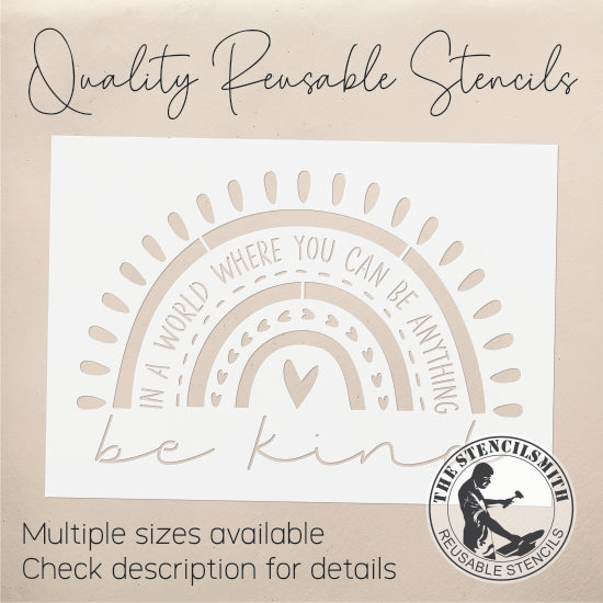9920 Be Kind Rainbow Stencil - The Stencilsmith