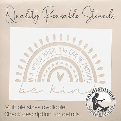 9920 Be Kind Rainbow Stencil - The Stencilsmith