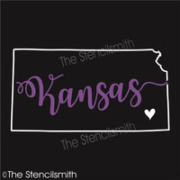 9921 Kansas (state outline) stencil