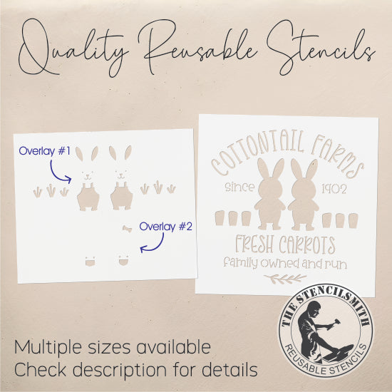 9924 Cottontail Farms Stencil - The Stencilsmith