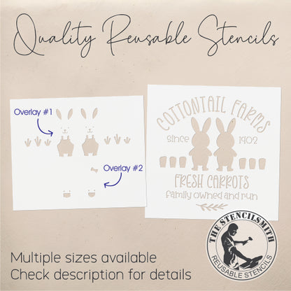 9924 Cottontail Farms Stencil - The Stencilsmith