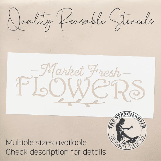 9933 Market Fresh Flowers Stencil - The Stencilsmith
