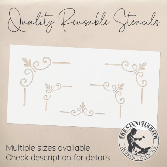 9936 Decorative Corners Stencil - The Stencilsmith