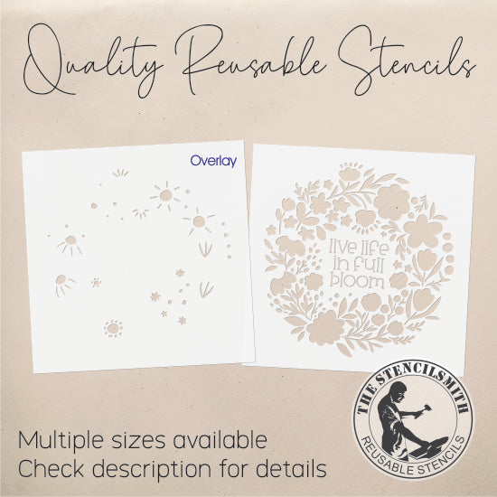 9938 Live Life In Full Bloom Stencil - The Stencilsmith