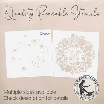 9938 Live Life In Full Bloom Stencil - The Stencilsmith