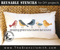 9939 amazing grace birds stencil