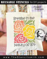 9943 Breathe in the Beauty of Life stencil