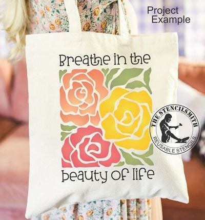 9943 Breathe In The Beauty Of Life Stencil - The Stencilsmith