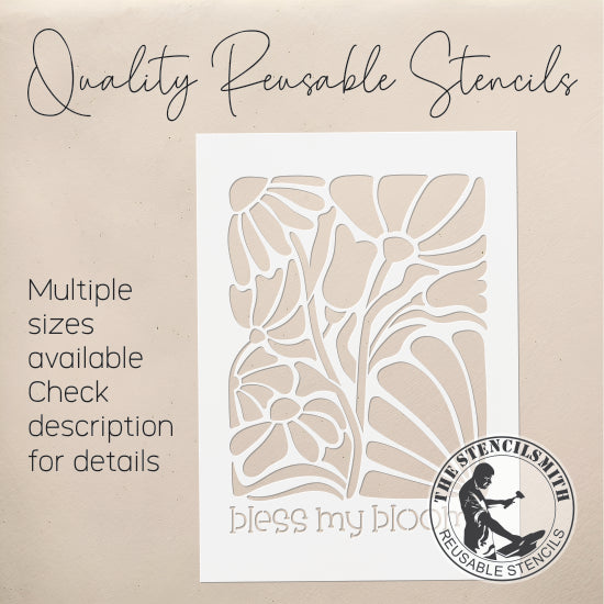9946 Bless My Blooms Stencil - The Stencilsmith