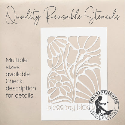 9946 Bless My Blooms Stencil - The Stencilsmith