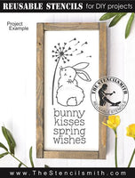 9947 Bunny Kisses Spring Wishes stencil