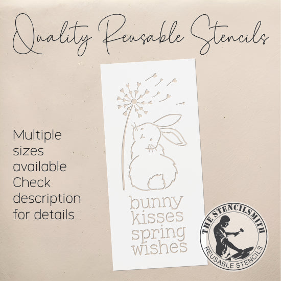 9947 Bunny Kisses Spring Wishes Stencil - The Stencilsmith