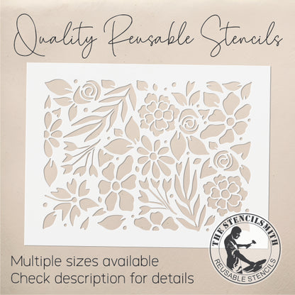 9948 Decorative Floral Stencil - The Stencilsmith