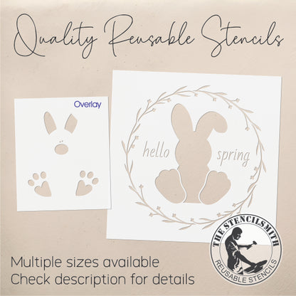 9952 Hello Spring Bunny Stencil - The Stencilsmith