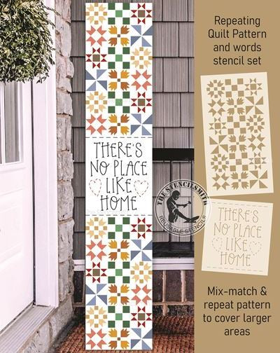 9959 There's No Place Like Home Quilt Pattern Stencil Set - The Stencilsmith