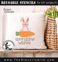 9960 Springtime Wishes Bunny Stencil