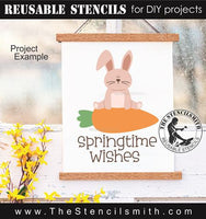 9960 Springtime Wishes Bunny Stencil