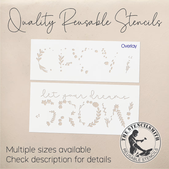 9962 Let Your Dreams Grow Stencil - The Stencilsmith