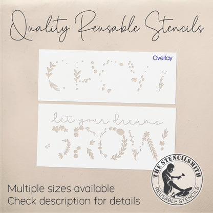 9962 Let Your Dreams Grow Stencil - The Stencilsmith