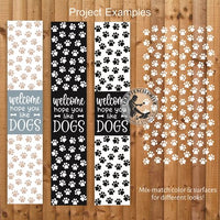 9971 Welcome Hope You Like Dogs Pattern Stencil Set