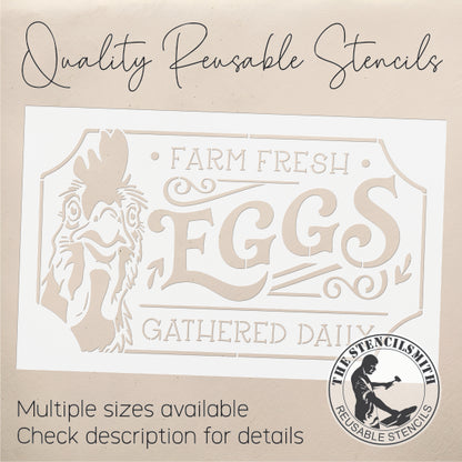 9972 Farm Fresh Eggs Stencil - The Stencilsmith