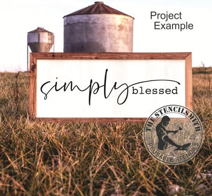 9973 Simply Blessed Stencil