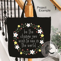 9985 Be The Change Floral Wreath Stencil