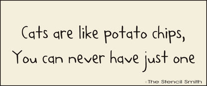 2878 Cats are like potato chips... stencil - The Stencilsmith
