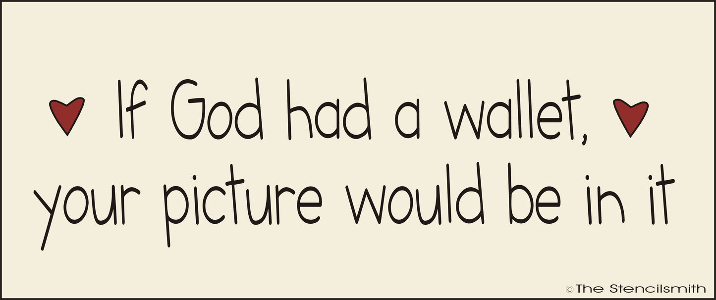 2865 If God Had A Wallet Stencil - The Stencilsmith