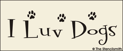 2881 I Luv Dogs stencil - The Stencilsmith