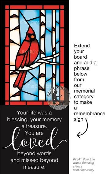 9729 Cardinal stencil - The Stencilsmith