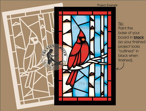 9729 Cardinal stencil - The Stencilsmith
