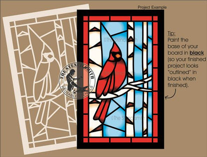 9729 Cardinal stencil - The Stencilsmith