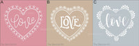 9859 Lace Doily Heart stencils