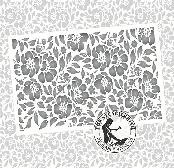 10367 Floral Pattern Stencil - The Stencilsmith