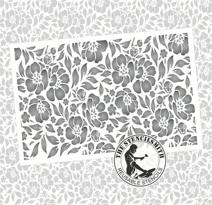 10367 Floral Pattern Stencil - The Stencilsmith