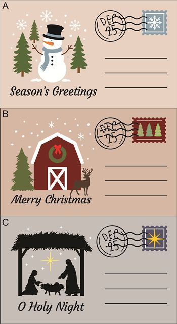 10282 Christmas Postcard Stencils