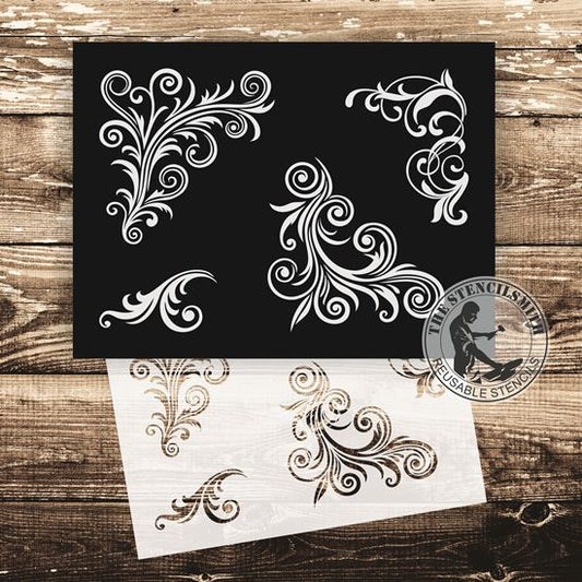 10331 Decorative Vintage Corners Stencil