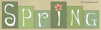 1039 - Spring - block letters - The Stencilsmith