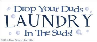 1075 - LAUNDRY drop your duds in the suds - The Stencilsmith