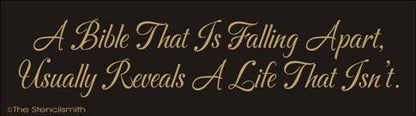 1322 - A Bible that is falling apart ... life isn't - The Stencilsmith